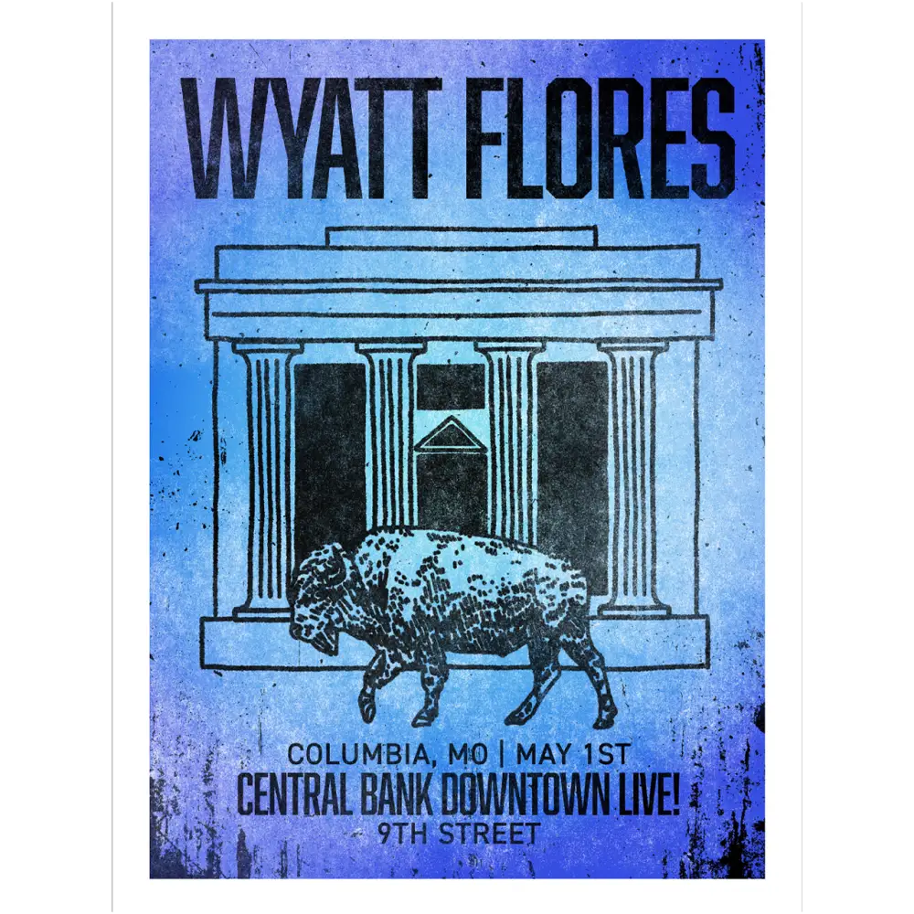 Central Bank Downtown Live Columbia MO 2025 Poster Wyatt Flores