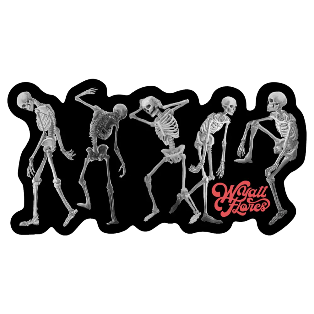 Skeleton Line Up Sticker