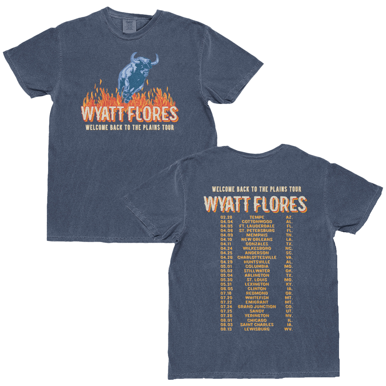 Wyatt Flores Welcome Back To The Plains Tour Tee