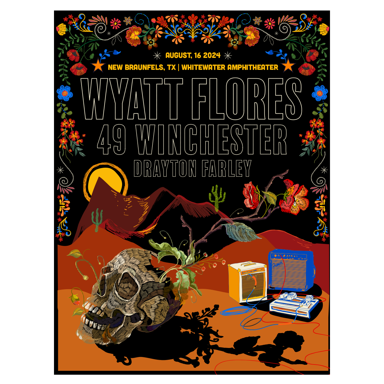 2024 Whitewater Amphitheater New Braunfels TX Poster